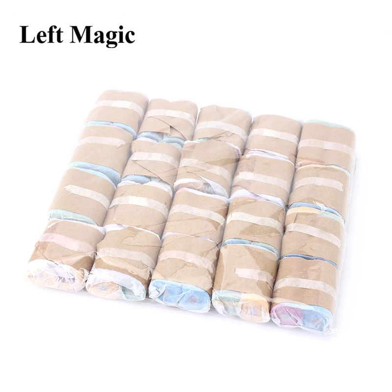 20 pcs/Pack Paper Spider Silk Magic Tricks(Red/White/Multi Color Available , 16 Strands)Throw Streamers Trick Magic Accessories