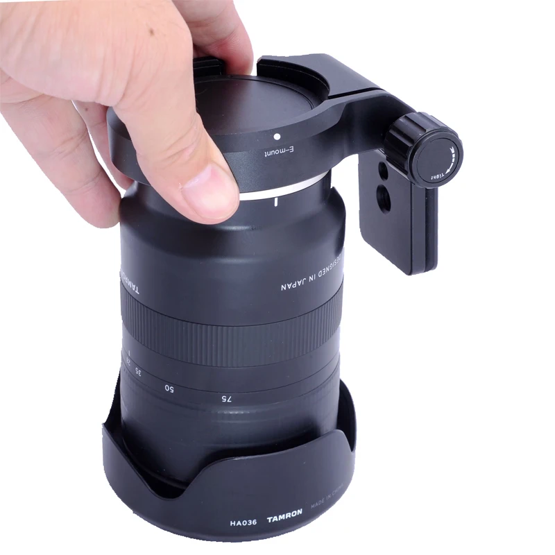 iShoot Lens Collar Foot with Camera QR Plate for Sony FE 135mm F1.8 GM Sony 70-350 16-55mm f2.8 G Tripod Mount Ring IS-S135FE