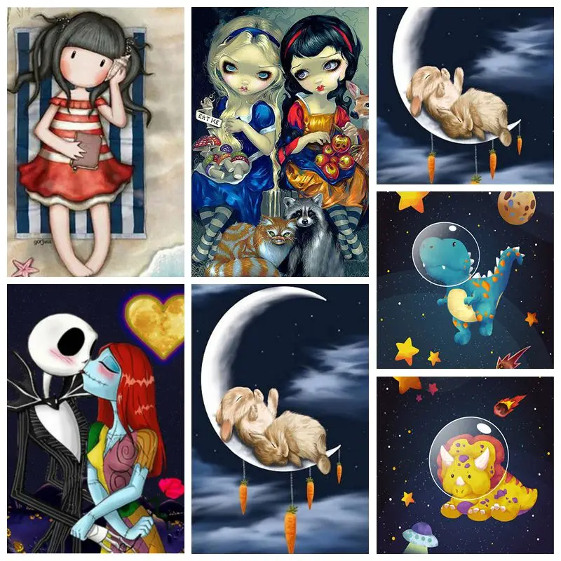 5D DIY Diamond Painting Space Planet Cartoon Theme Square Round Diamond Embroidery Cross Stitch Home Decoration