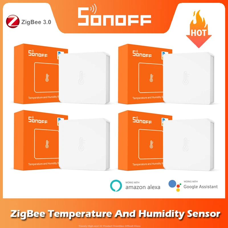 SONOFF ZigBee Temperature And Humidity Sensor Real Time Low-battery Notification Via eWeLink Alexa Google Home ZigBee Gateway