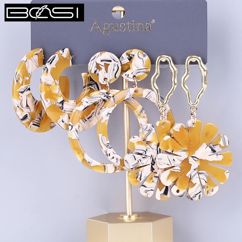 Shell Bay 2020 Long Earrings Set Fashion Jewelry Set Earrings Women Girl Bohemian Drop/Small Earrings Gifts Cute Pink Wholesale