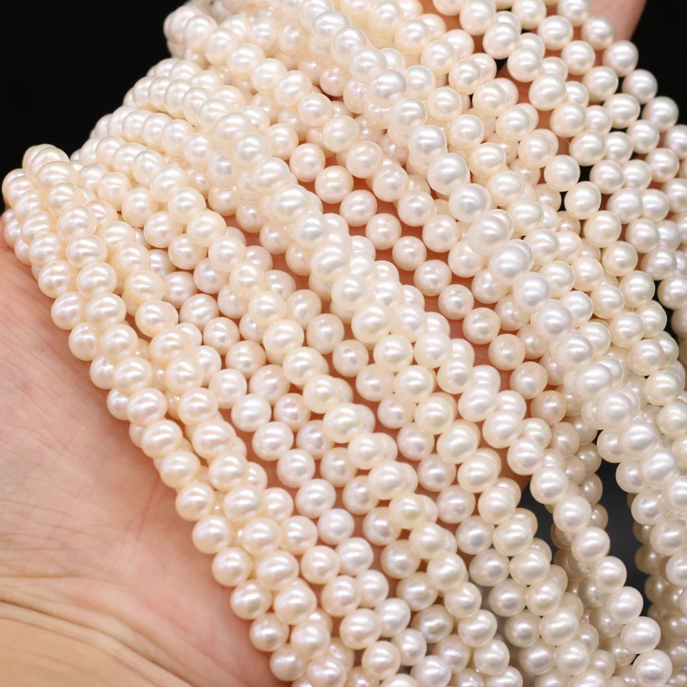 

AAAA Natural Freshwater White Pearl Beaded Rice Shape Beads for Women Jewelry Making DIY Necklace Bracelet Accessries 5-5.5mm