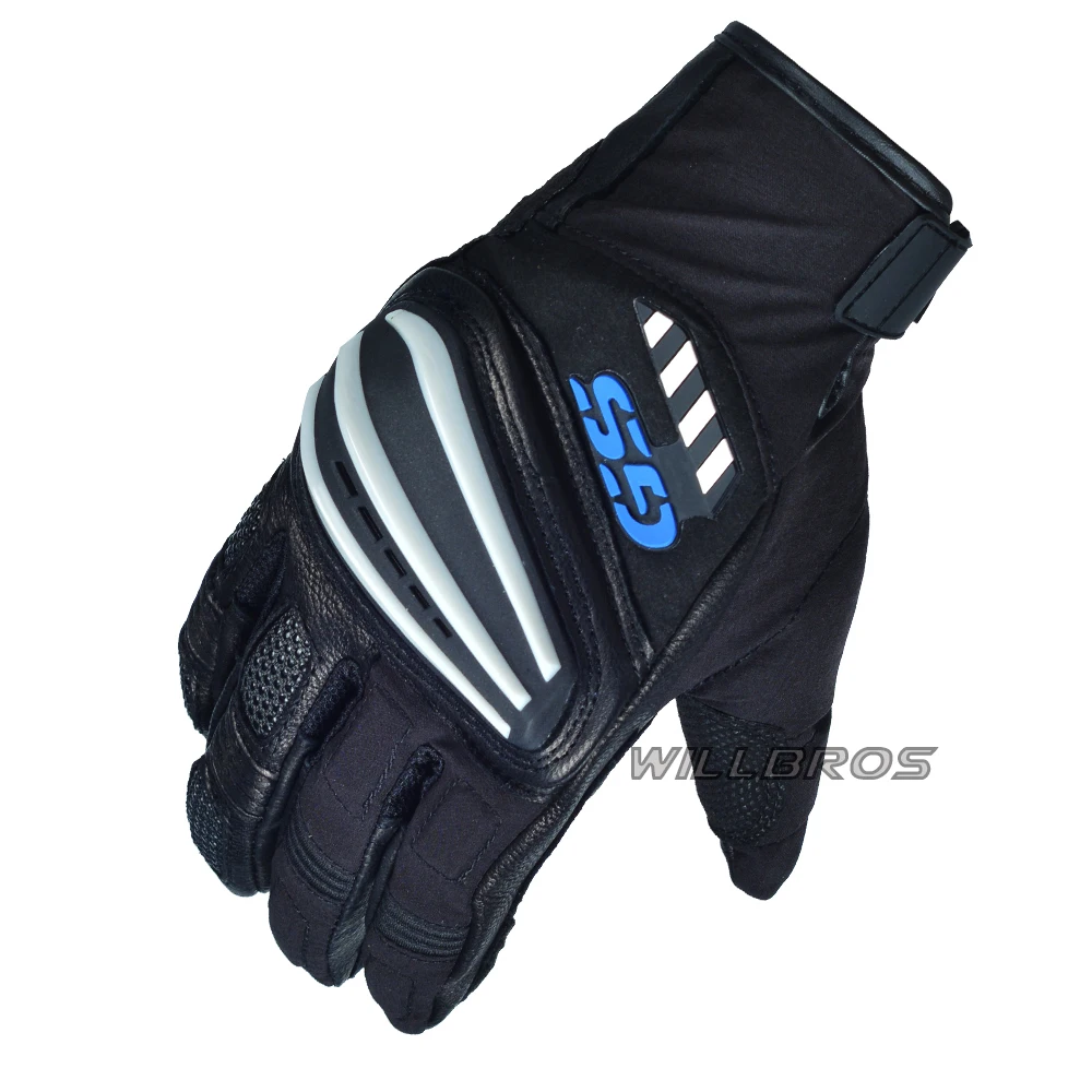 Moto Rallye 4 GS Leder Handschuhe Für BMW Motorrad Motorrad Guantes Motorrad Motor Reiten Schwarz Rot Luvas Unisex Herren