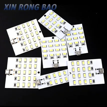 

1PCS high quality 5730 smd 5V 430mA~470mA White Mirco Usb 5730 LED lighting panel USB mobile light Emergency light night light