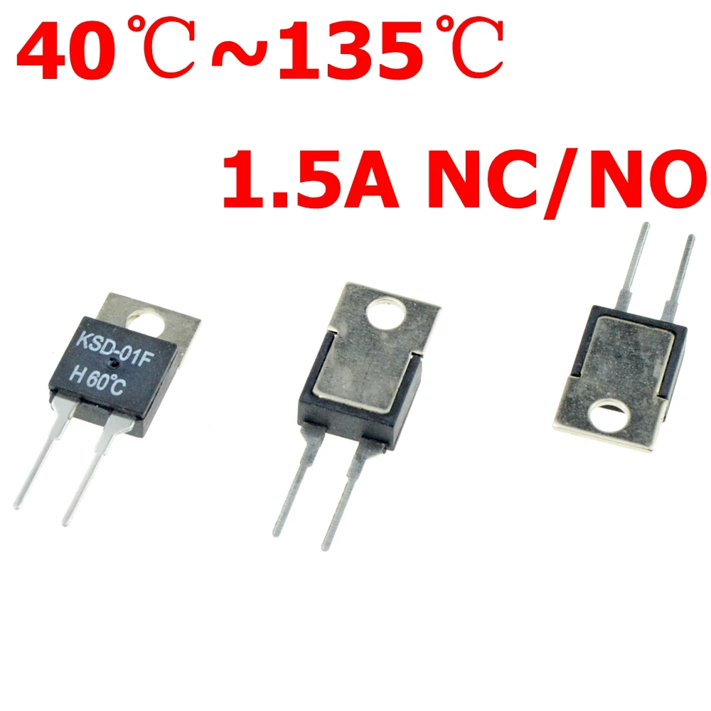 40 50 60 70 80 90 100 DegC NC Normally Closed NO Normally Open 1.5A Thermal Switch Temperature Sensor Thermostat KSD-01F JUC-31F