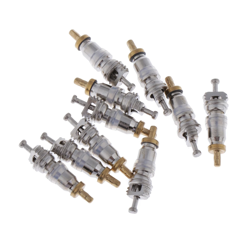 10x Heavy-duty R410 Brass Valve Cores Repl ement for   & Refrigeration Valve Core Repl ement