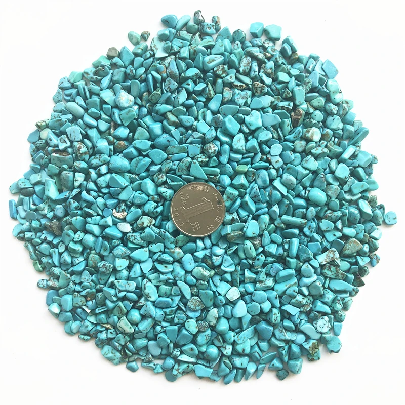 Dropshipping 50g 5-7mm Green Turquoise Calaite Gravel Rock Crystal Quartz Mineral Specimen Tank Garden Gemstones Natural