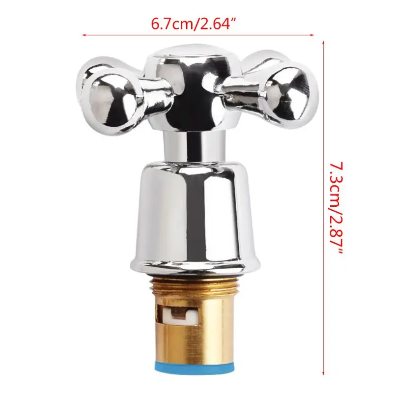 1Set Copper Cross Handle for Bath Sink Faucet Handle Replacements Kitchen Bathroom Sink Water Faucet Mixer Accessories