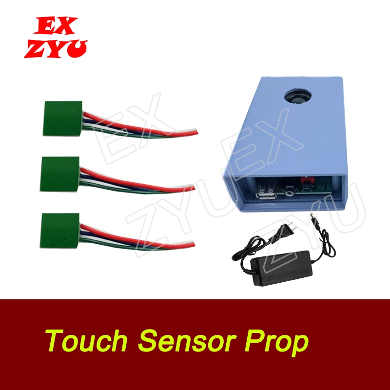EXZYU Touch Sensor Prop real life escape room touch the sensors in correct order to unlock the chamber room