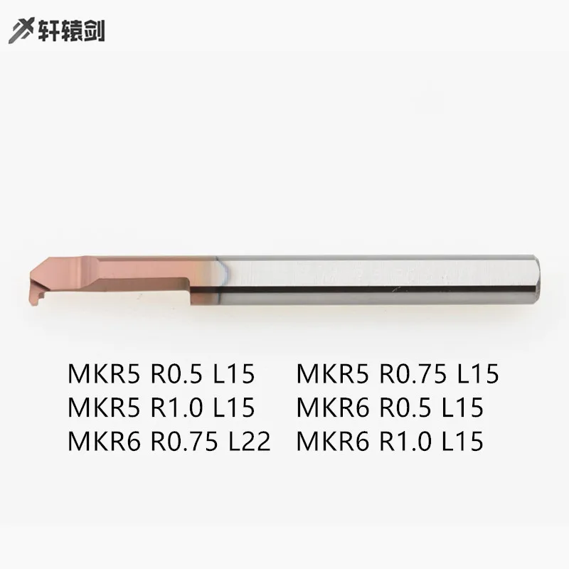 Mkr5 r0.5 l15 mkr5 r0.75 l15 mkr5 r1.0 l15 mkr6 r0.5 l15 mkr6 r0.75 l22 mkr6 r1.0 l15 cortador de carboneto e fresa micro bo