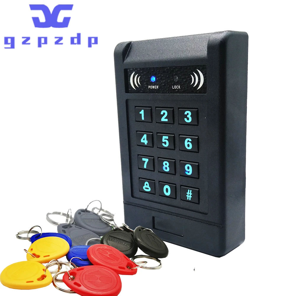 

Backlit Keypad Proximity 125khz Door Lock Controller RFID Card Access Control System