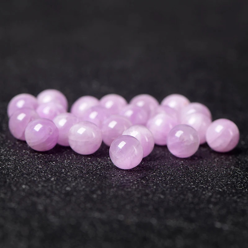 4A Natural Kunzite Chorite Quartz Crystal Single Bead DIY Beads Jewelry Making