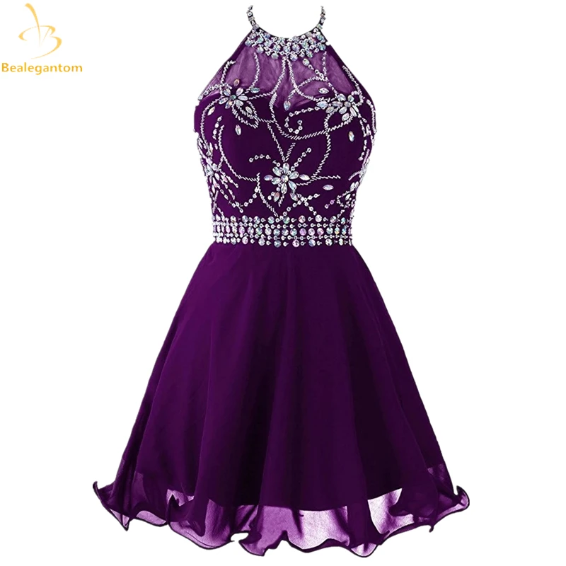 

Bealegantom New Sexy Scoop Beads Short Homecoming Dresses 2023 With Beading Prom Party Dresses Graduation Dress QA1450