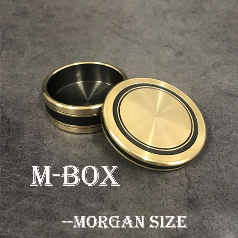 

M-BOX (Morgan Size) Magic Tricks Coin Appear Vanish Magia Magician Close Up Illusions Gimmick Props Mentalism Upgraded Okito Box