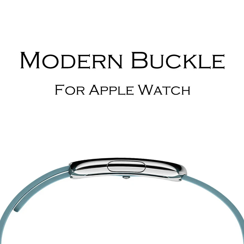 Modern Buckle strap for apple watch band 45mm 41mm 44mm 42mm 38mm 40mm bracelet Genuine leather watchband iwatch 7/6/5/SE/4/3/2