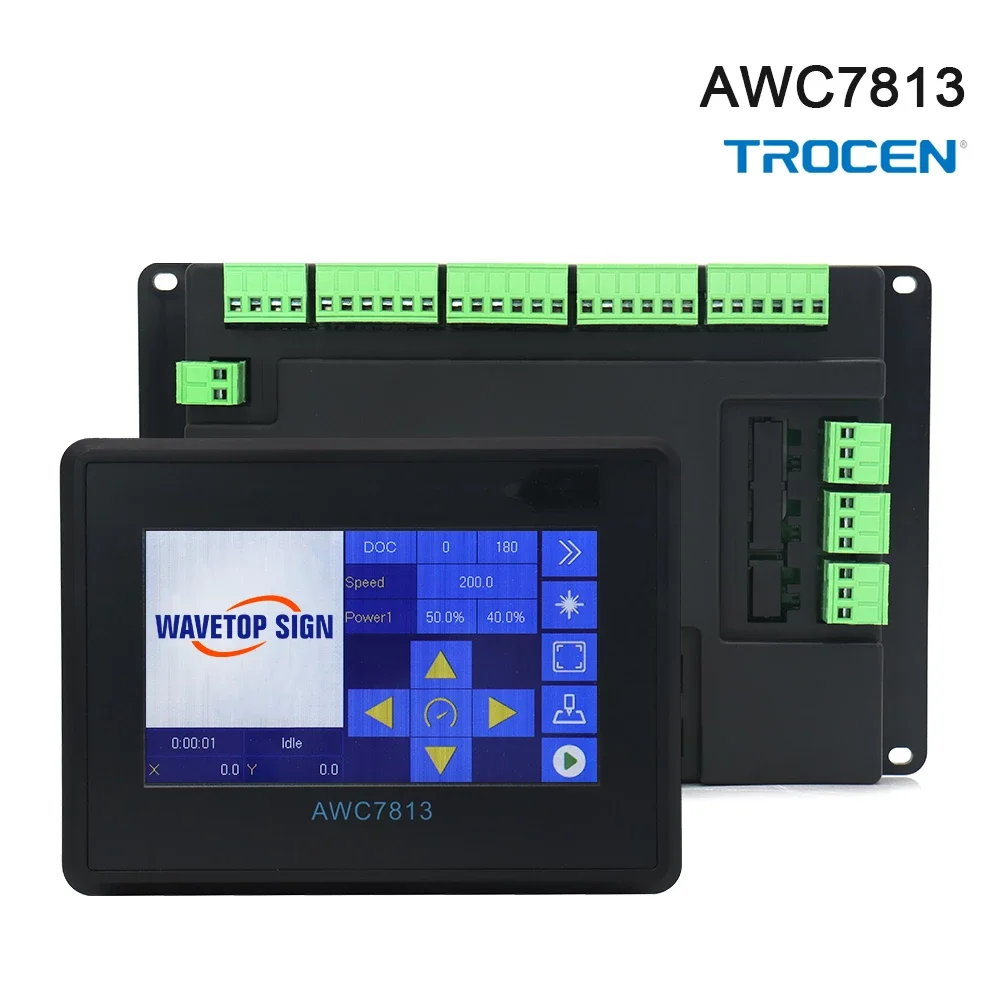 Trocen AWC708S Co2 Laser Controller Systeem Voor Co2 Lasergravure Snijmachine Vervangen AWC708C Lite Ruida Leetro