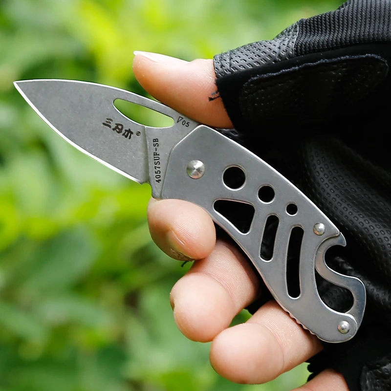 Sanrenmu 4057 Sharp Pocket Folding Knife 415 Stainless Steel Blade Survival Outdoor Camping Tactical Multi-functional EDC Tool