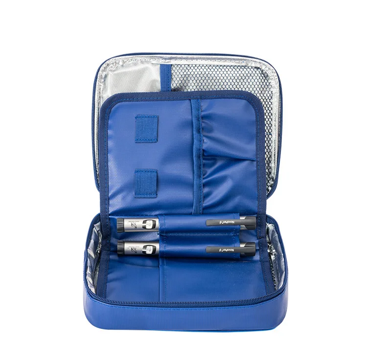 MEGA Kühltasche Tragbare Insulin-Kühltasche Diabetiker Insulin-Reiseetui Größe: 20*9*5 Neuestes Modell PU-Stoff Aluminiumfolie Kühltasche – Detail 21