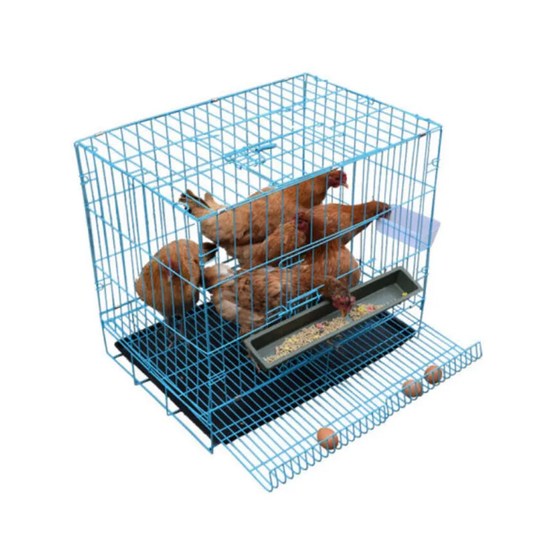 60X42X52cm HEN metal mesh egg hen chicken house cage animals box for Farm Poultry Automatic pick up