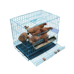 60X42X52cm HEN metal mesh egg hen chicken house cage animals box for Farm Poultry Automatic pick up