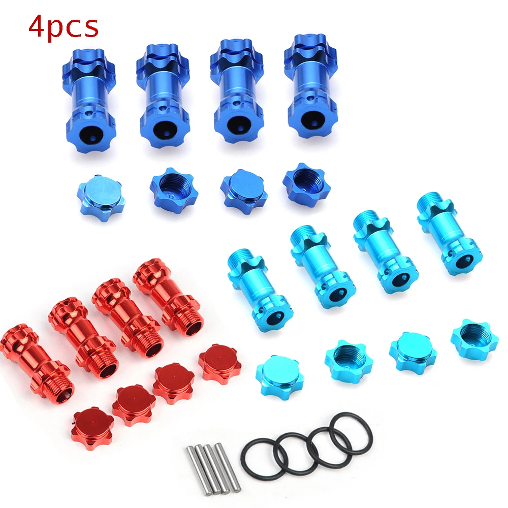 4 sztuk 89108 17mm koła Hex 30mm dłuższy ulepszony Adapter do montażu pokrywa Hub dla HSP 1/8 skala Monster Truck Truggy RC części zamienne