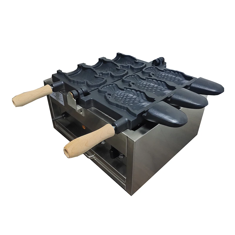 3 pçs abertura boca peixe sorvete taiyaki máquina revestimento antiaderente forma de peixe taiyaki sorvete waffle bolo que faz a máquina