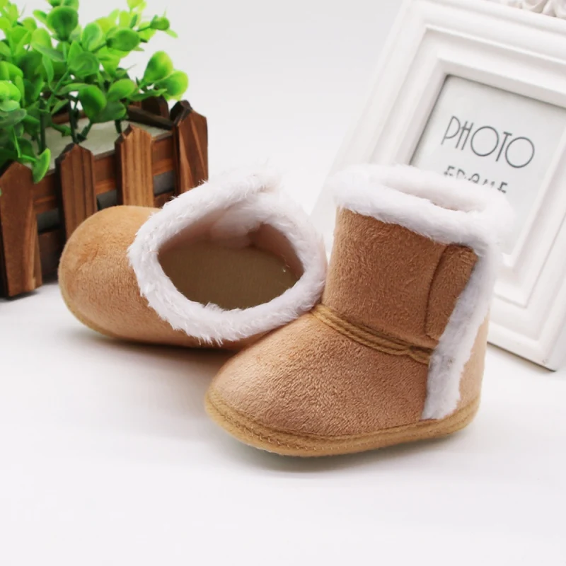 Botas de algodón cálidas para bebé recién nacido, zapatos informales para niño y niña, zapatos de suela suave antideslizantes bonitos para primeros