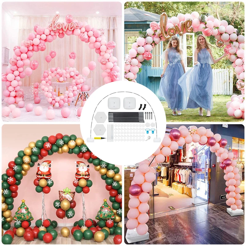 9FT Tall & 10Ft Wide Adjustable Balloon Arch Kit Balloon Stand with Water Fillable Base For Wedding Birthday Party Supplies Deco