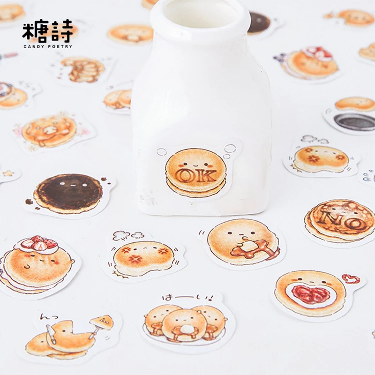 45 Pcs/lot Bread Sticker Decoration DIY Scrapbooking Sticker Stationery Kawaii Handbook Notes Decorative Stickers