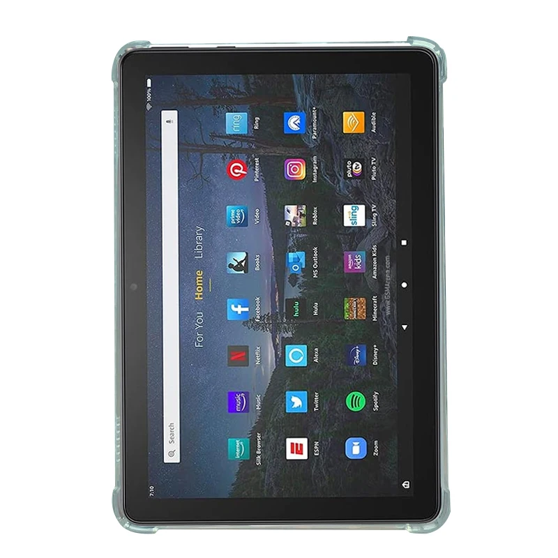 

Cover For Amazon Kindle Fire HD10 2021 10.1 inch Tablet Case TPU Silicon Transparent Slim Airbag Cover for HD 10 Plus Anti-fall