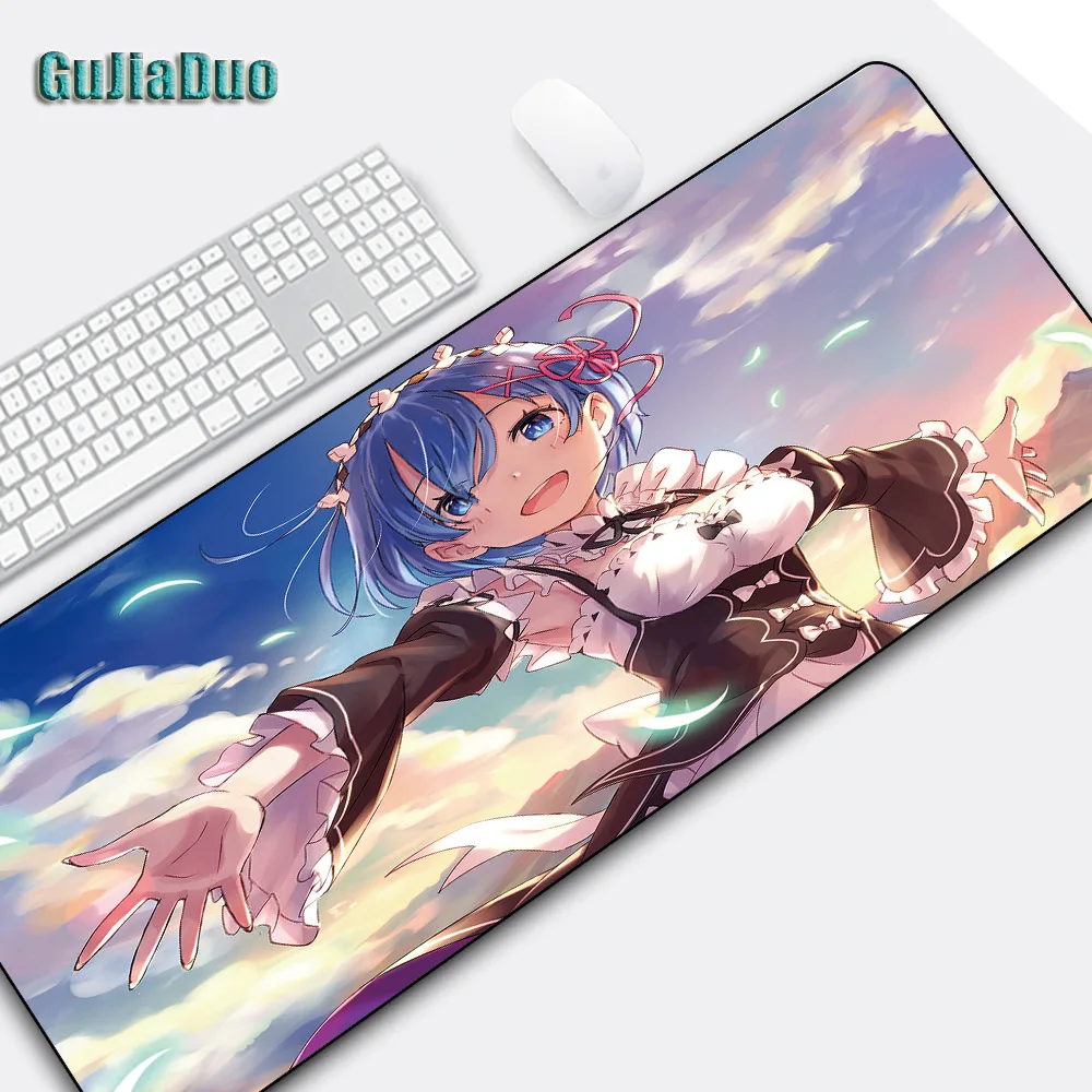 

GuJiaDuo Anime Rem Mouse Pad XXL Anime Lover Desk Home Laptop PC Mini Keyboard Rest Carpet Anime Mousepad Gaming Accessories Mat