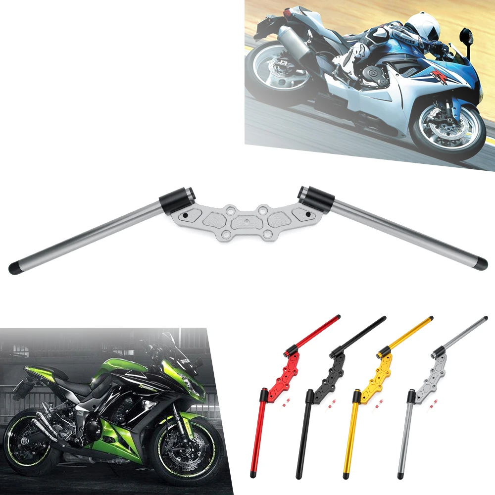 Handlebar for Ducati Monster 696 796 2010-2014 For Monster 1100 S 2009-2010 22mm Clip On Fork Handle Bars Adapter Separate Plate