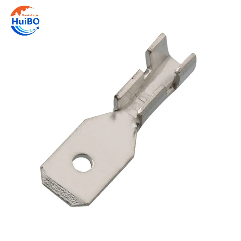 50/100pcs Cold Press Crimp terminal DJ616-6.3A Male Splice Terminals Wiring 6.3 insert Wire Copper Connector