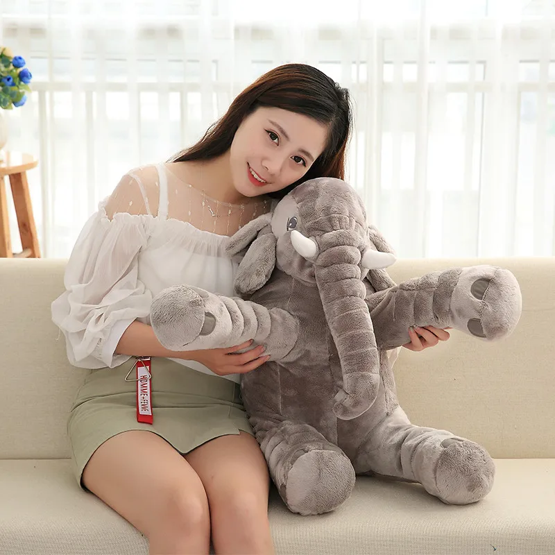 40/60cm Soft Simulated Elephant Playmate Calm Doll Appease Toys for Kids Girls Elephant Pillow Plush Toys Stuffed Animals Toy