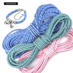 ASSOMADA Printed DIY Jewelry Rope Bracelet Choker Chrysanthemum Round Cords Necklace Rope String For Jewelry Making Supplies