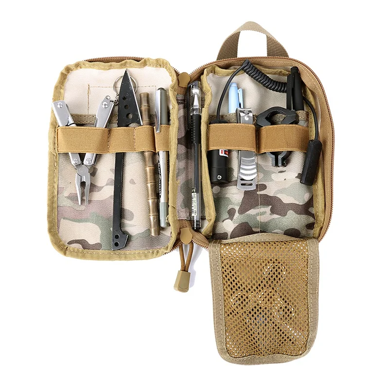 Molle bolsa organizadora tática de nylon 1000d, bolsa para cintura, suporte para celular, acessórios para caça ao ar livre de airsoft