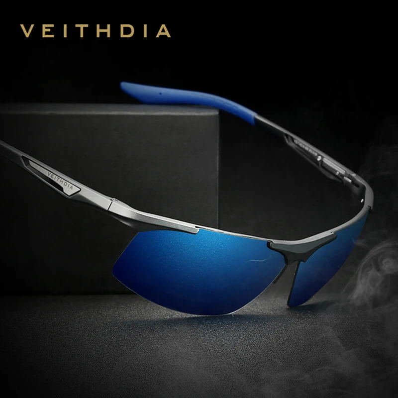 VEITHDIA Aluminum Men's Sunglasses Polarized UV400 Lens Male Mirror Glasses Sports Cycling Outdoor Eyewear Accessories 6562