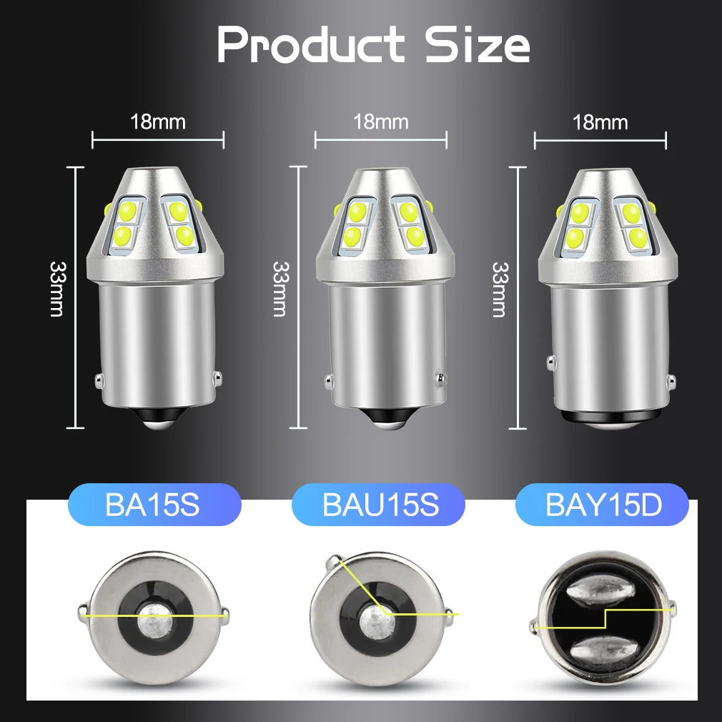 T20 Led W21/5W 7443 W21W 7440 PY21W P21W Led BAY15D BA15S BAU15S Led Auto Led Lamp P21/5W Richtingaanwijzer 1156 3157 P27W Lamp