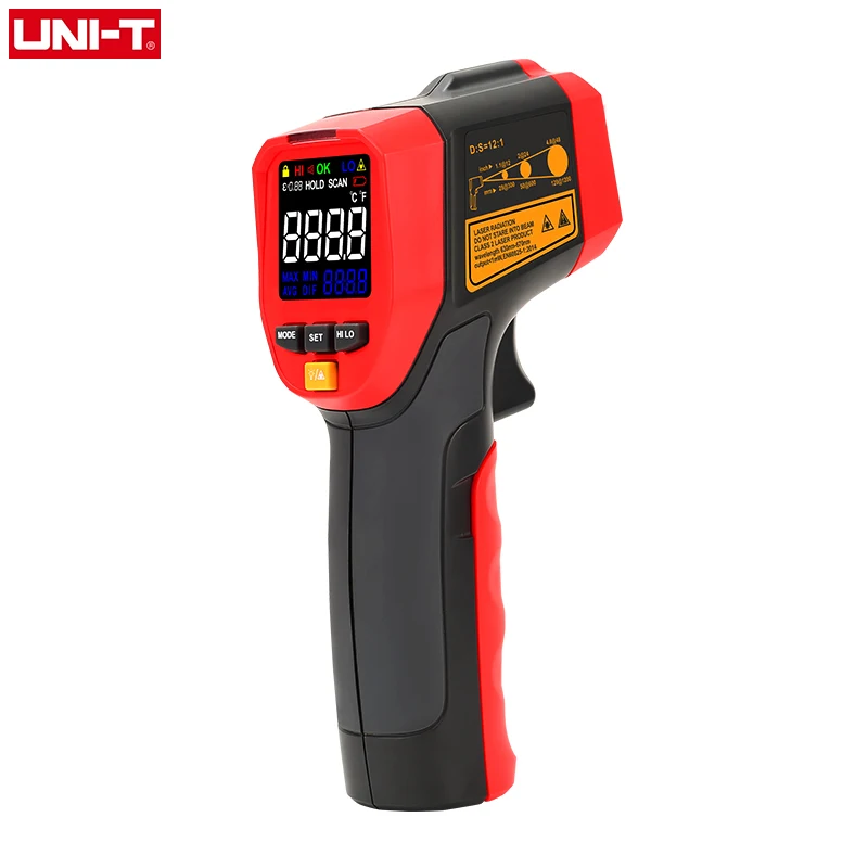 UNI-T Non Contact Infrarood Laser Thermometer Hd Kleur Screen Industriële Temperatuur Meting UT301A + UT301C + Ir Gun