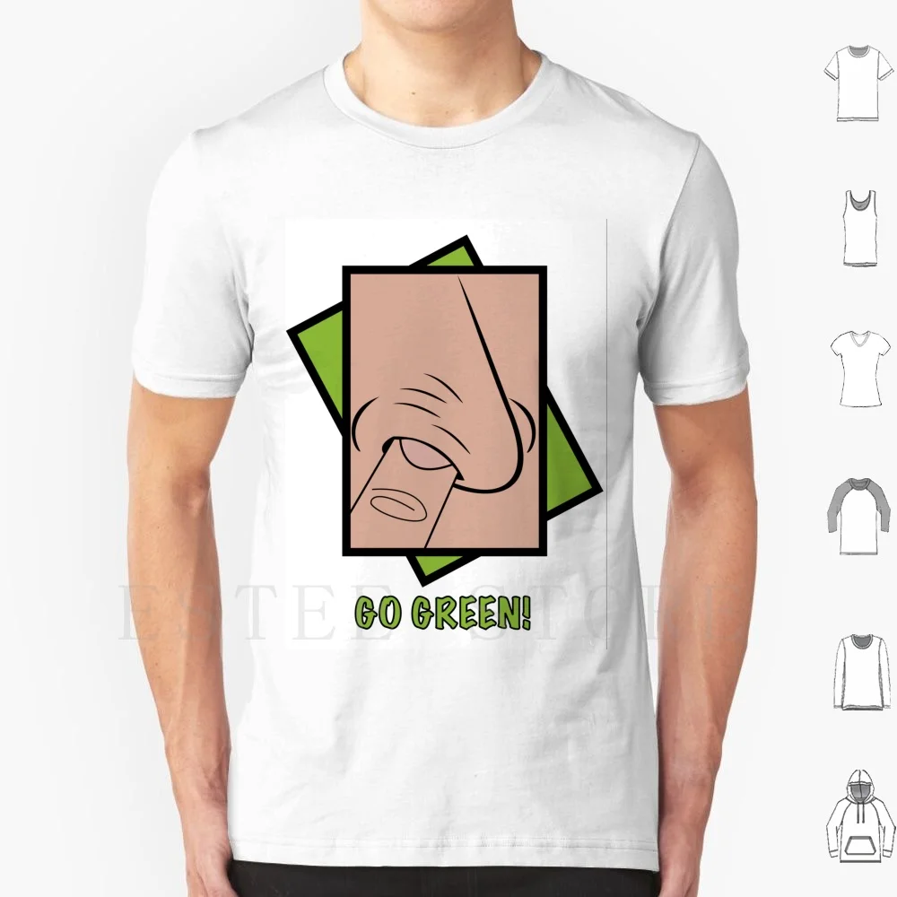 Go Green T Shirt DIY Big Size 100% Cotton Green Environment Funny Pick Gross Middle Finger Nose Booger Snot Go Green Cute Humor