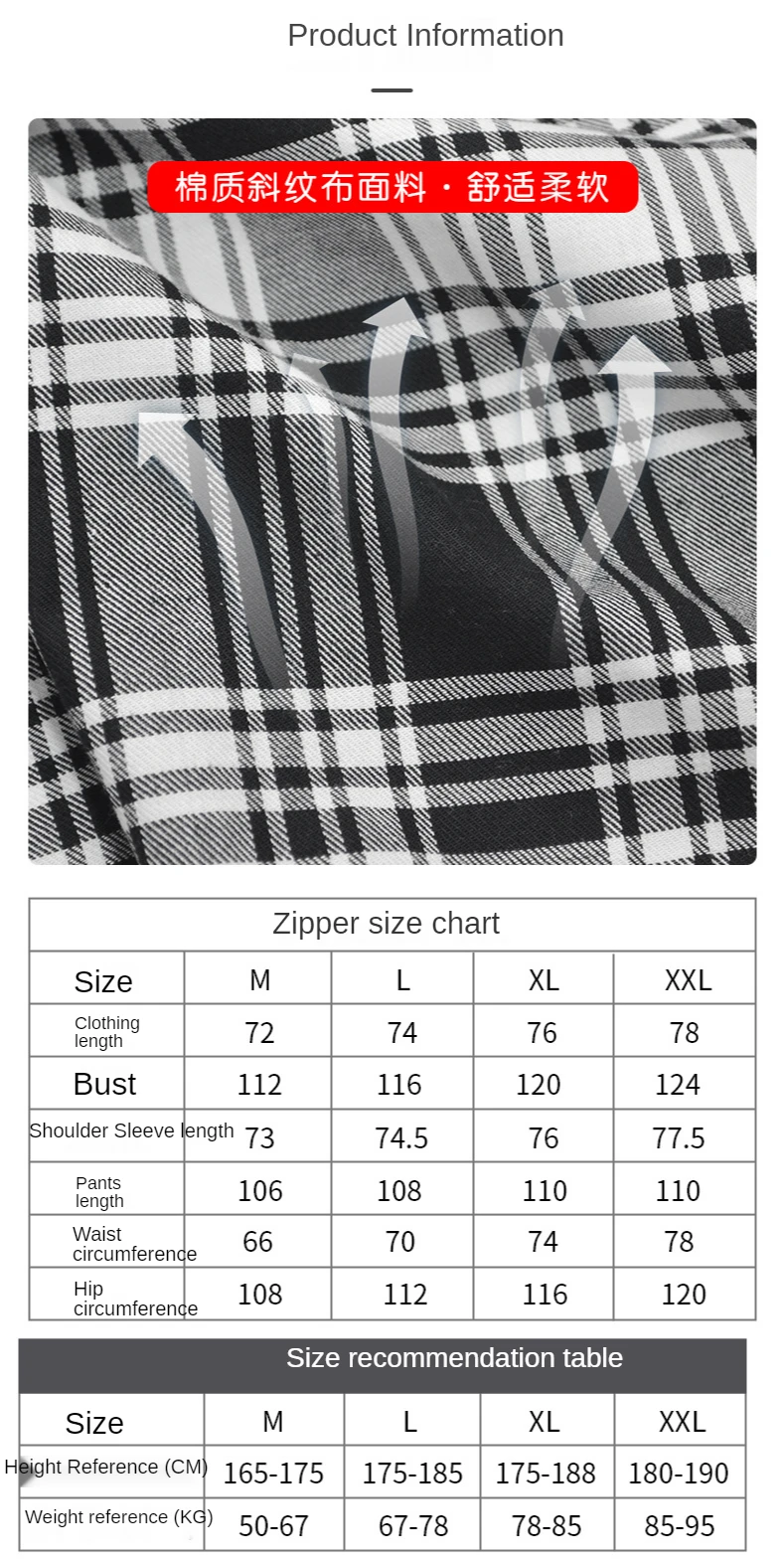 Herren-Pyjama-Anzug mit Reißverschluss, langes, vollständig geöffnetes Krankenhauskleid für einfaches Tragen, ältere Menschen, gelähmte Betten, Patienten, Gesundheitsfürsorge für Erwachsene – Detail 5