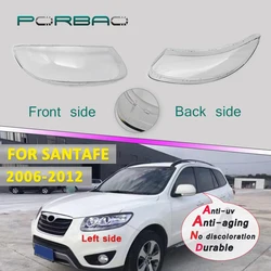 Front Left&Right Headlight Transparent Glass Lens Cover for SANTAFE Headlamp Clear Shell-Cover 2006-2012 Replacement Parts DIY