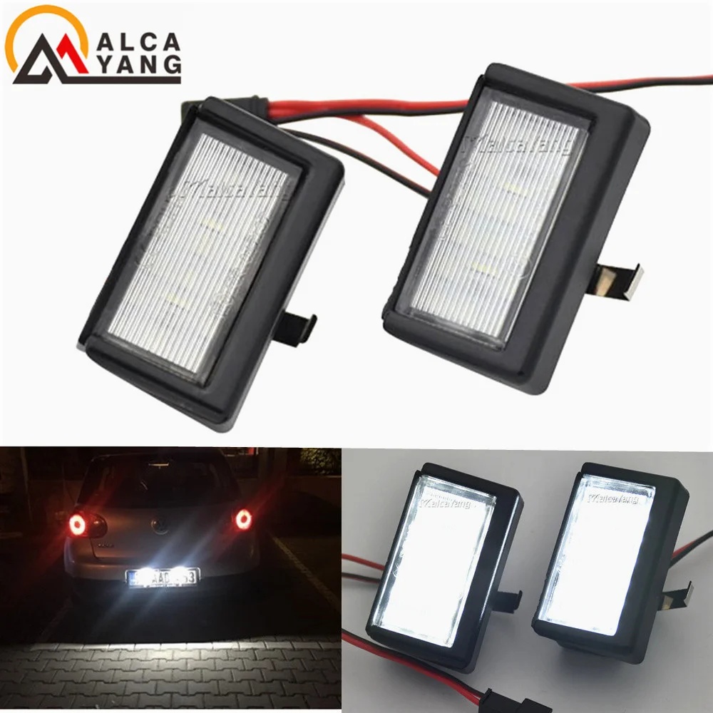 12V LED Number Plate Lamp For Smart Roadster 452 2003 2004 2005 2006 White License Plate Light Assembly
