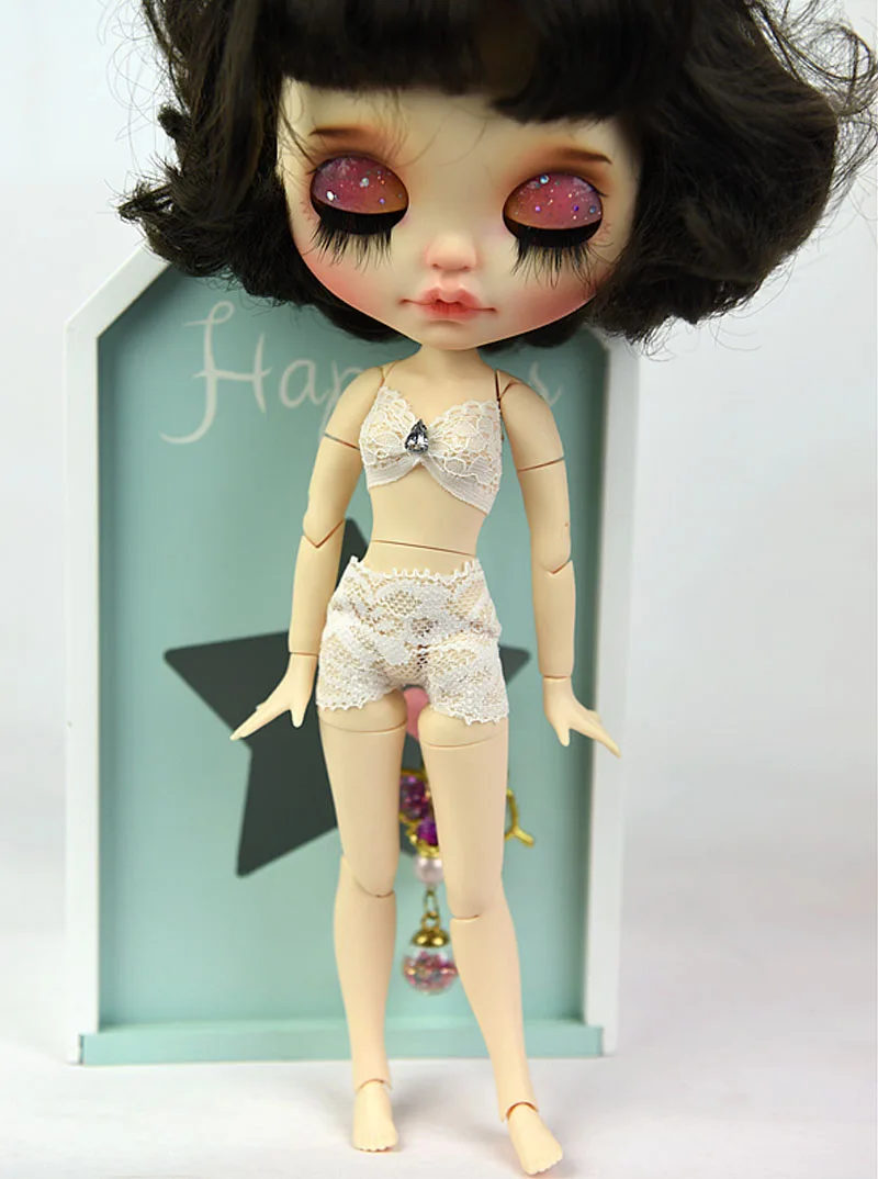 Soft Lace Underwear Bra & Briefs For Blyth Licca Doll Clothes 1/6 Doll Clothes Knickers For Blythe BJD Dolls Top & Underpant
