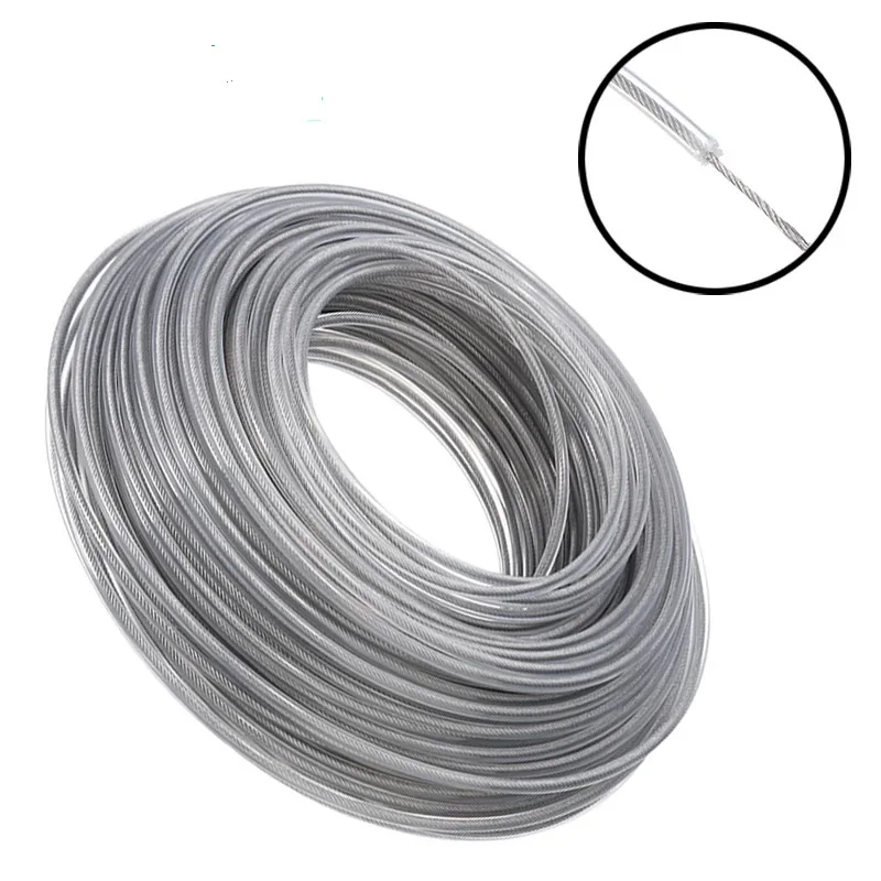 New Model 3.0MM Diameter Steel Trimmer Line Spool Whipper Sniper Nylon Cord For Grass Trimmer Lawn Mower Replacement Par