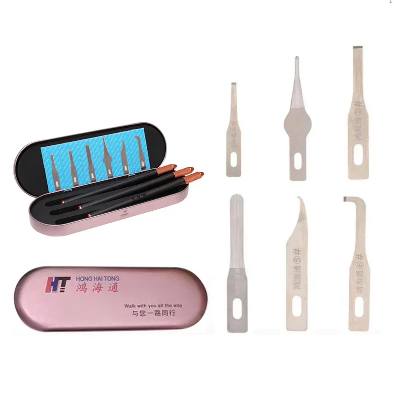 Phone IC Chip Repair Hand Polished Blade Kit Motherboard Upper Lower Separating Pry Knife CPU NAND Flash BGA Glue Remove Tool