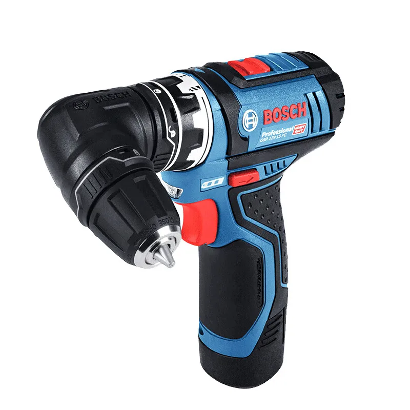 Bosch Professional 12V GSR 12V-15 FC Cordless Drill Electric Drill  Wireless Power Driver with 4 FlexiClick Adapters Power tool