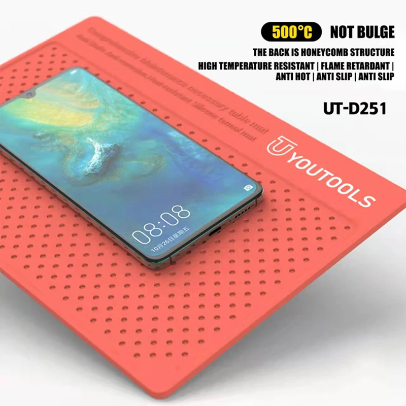 UT-D251 High Temperature Resistance Heat Insulation Silicone Pad For Electrical BGA Soldering Station Maintenance Platform