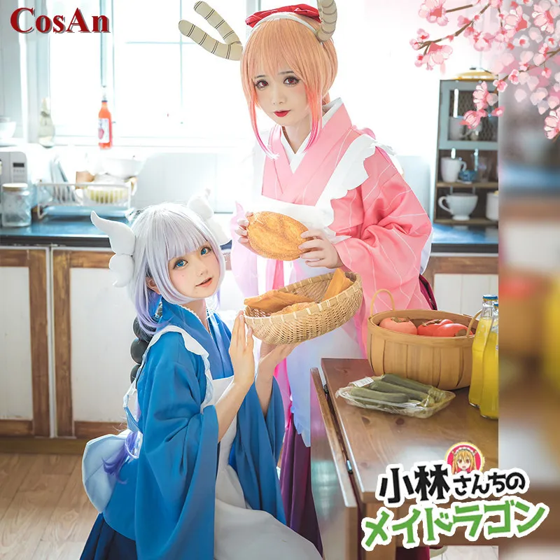 New Anime Miss Kobayashi's Dragon Maid Toru/Kanna Kamui Cosplay Costume Lovely Maid Outfit Activity Party Role Play Clothing