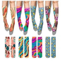 Frauen Glücklich Lustig Socken 3D Abstrakte Kunst Nette Graffiti Socken Süßigkeiten Muster Mode Harajuku Bunte Socken Cosplay Kawaii